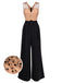 SCHWARZ POLKA DOT PATCHWORK JUMPSUIT