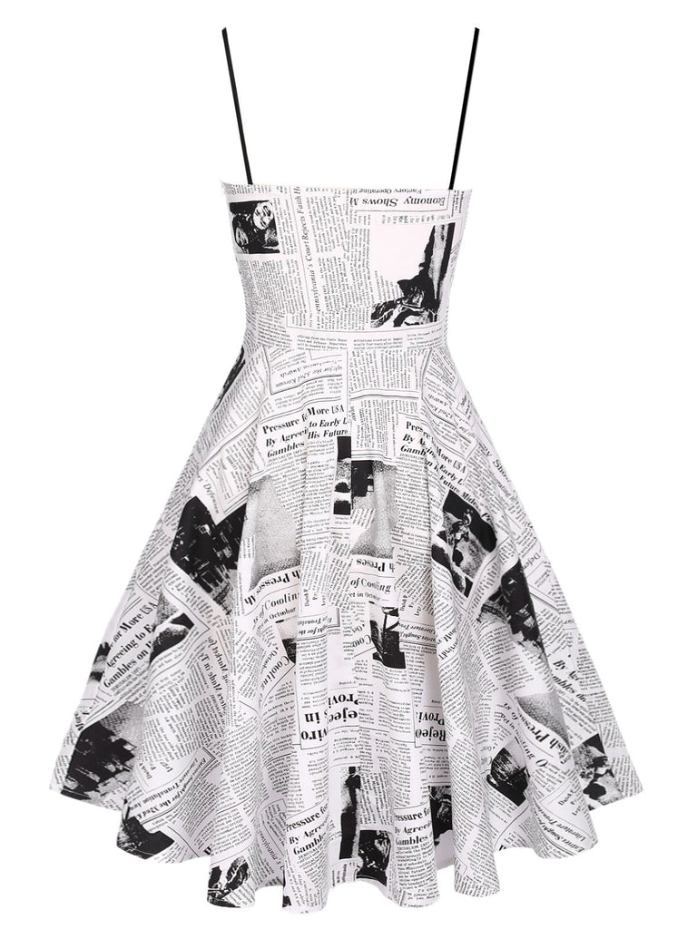 Weiß 1950er Halloween Fledermaus Kap Swing Kleid