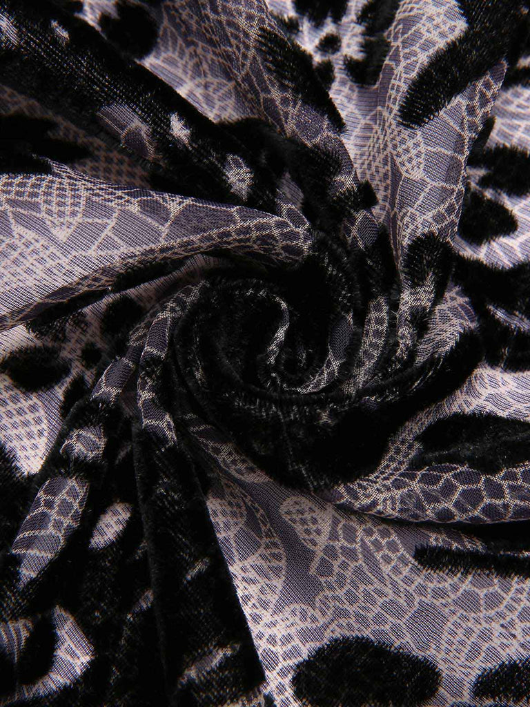 1950ER SCHWARZES SCHMETTERLINGS NETZNÄHTEN KLEID