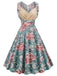 1950ER BLUMEN PATCHWORK SWING KLEID