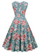 1950ER BLUMEN PATCHWORK SWING KLEID