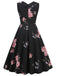 1950ER BLUMEN PATCHWORK SWING KLEID