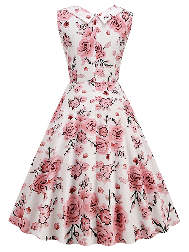 1950ER BLUMEN PATCHWORK SWING KLEID