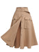 KHAKI GROßEN TASCHEN UND KNOPF ROCK