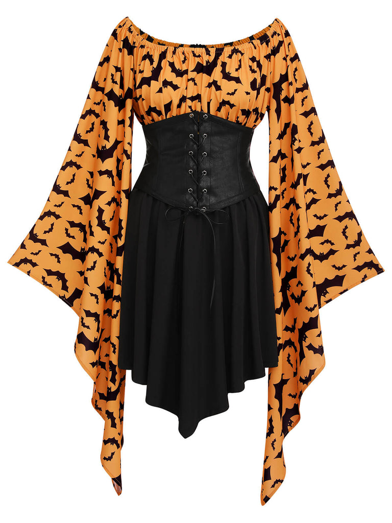 HALLOWEEN GOTHIC BAT EMPIRE TAILLENKLEID