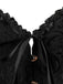 Schwarz Steampunk Gothic Spitze Überbrust Korsett