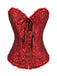 Schwarz Steampunk Gothic Spitze Überbrust Korsett