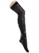 Schwarz 1950er Halloween Oberschenkelhoch Socken
