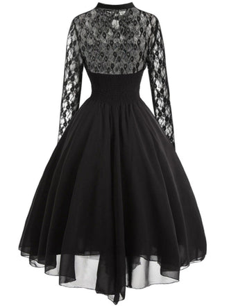 1950er Gothic Steampunk Spitzen Swing Kleid