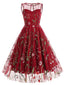 1950ER BLUMENGAZE SWING KLEID
