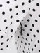 Schwarz 1950er Punkte Patchwork Kleid