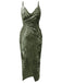 1960ER SOLIDEM SAMT KLEID MIT GESCHLITZTEN TRÄGERN