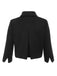 Schwarz 1950er Kunstwolle Wickeln Bolero Jacke