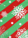 1950er V-Ausschnitt Patchwork Weihnachts  Kleid