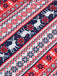 1950er V-Ausschnitt Patchwork Weihnachts  Kleid
