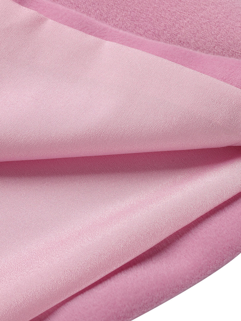 Rosa 1930er Samt Patchwork Taste Mantel