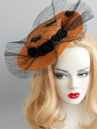 ORANGE RETRO HALLOWEEN SPITZEN FLEDERMUTTER