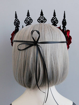 HALLOWEEN ROTE ROSEN KRONE STIRNBAND