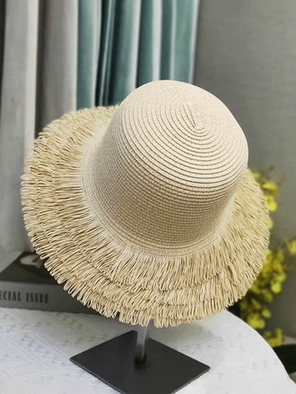 Retro Solid Quaste Raffia Sonnenhut