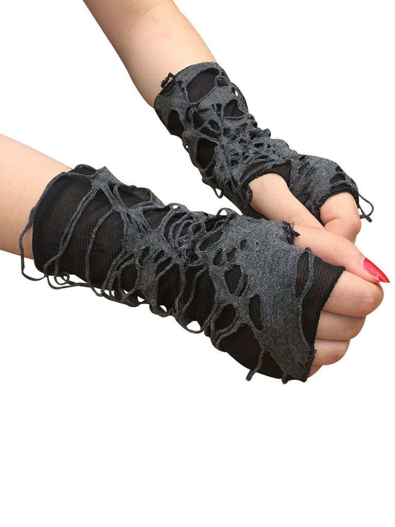 Retro Halloween Ripped Punk Handschuhe