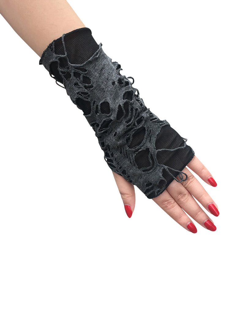 Retro Halloween Ripped Punk Handschuhe