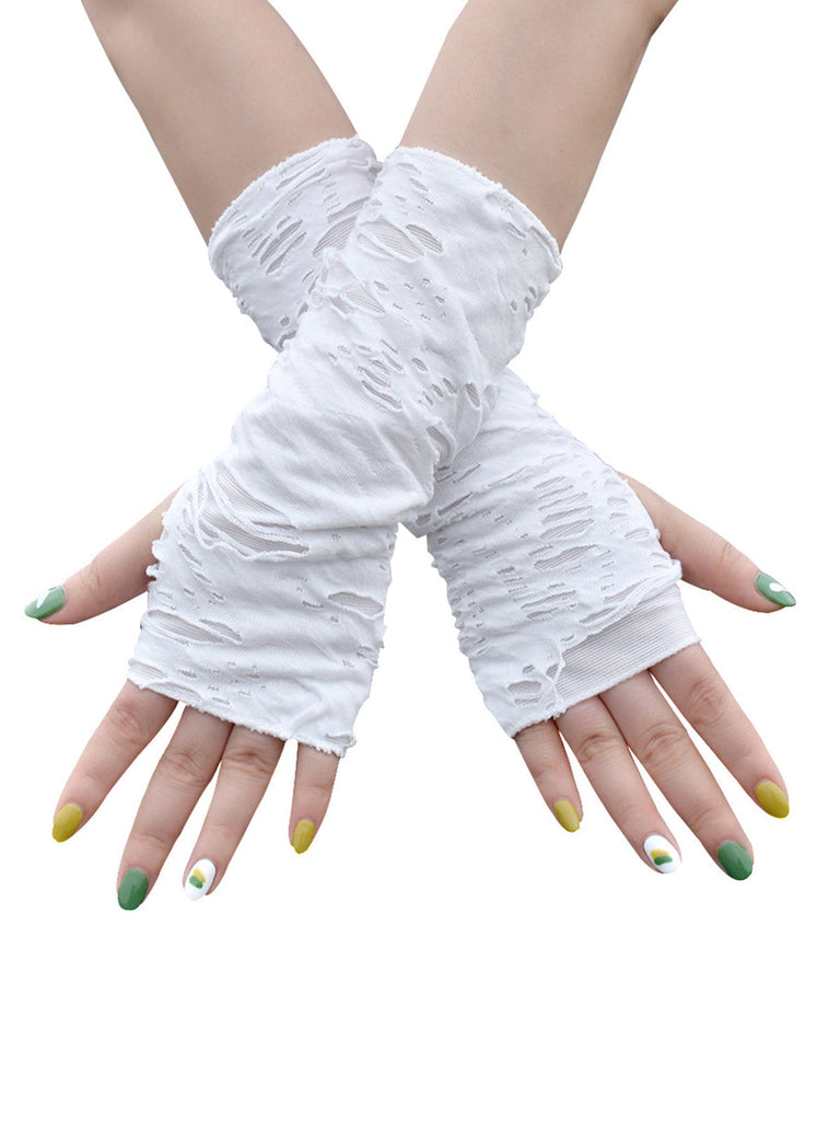 Retro Halloween Ripped Punk Handschuhe