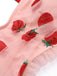 [Übergröße] Rosa 1950er Spitze Erdbeere Bikini Set