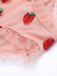 [Übergröße] Rosa 1950er Spitze Erdbeere Bikini Set