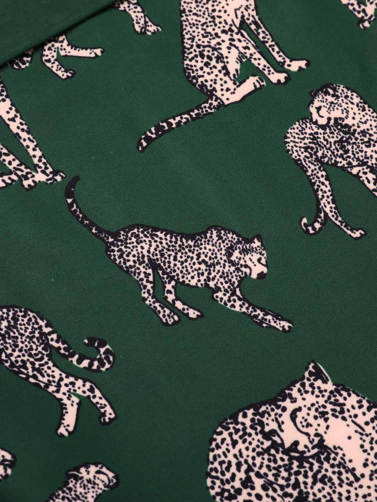 GRÜNER JAGUAR VINTAGE HALFTER EINTEILIGER BADEANZUG