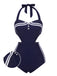 MARINEBLAUER HALFTER EINTEILER BADEANZUG