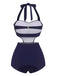 MARINEBLAUER HALFTER EINTEILER BADEANZUG