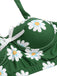 Grün 1930er Daisy Halter Badeanzug
