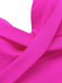 Rosa 1960er Solide Spaghetti Träger Badeanzug