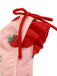 Rosa 1950er Strawberry Schnürung Halter Badeanzug
