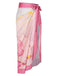 2PCS 1950er Rosa Print Badeanzug & Cover-Up