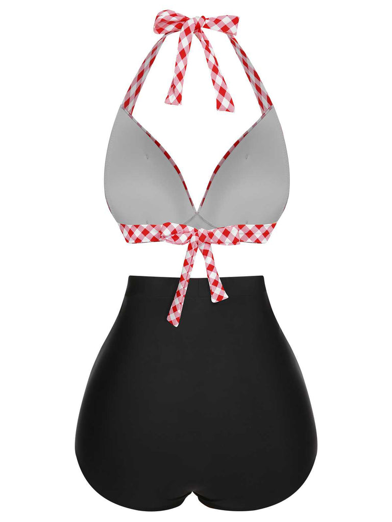 1950er Halter Geschnürter Badeanzug