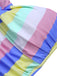1950er Colorful Gestreifter Einteiliger Badeanzug