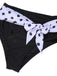 1950er Halter Kontrast Polka Dots Badeanzug