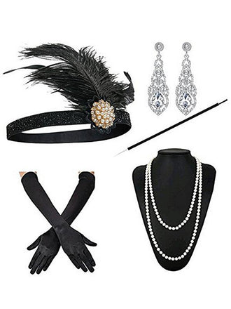 1920ER FLAPPER KOSTÜM ZUBEHÖR SATZ