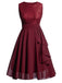 ÄRMELLOSES SWING-KLEID AUS EINER EINFACHER SPITZE