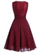 ÄRMELLOSES SWING-KLEID AUS EINER EINFACHER SPITZE