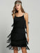 SCHWARZ 1920ER FRINGE GROßE GATSBY KLEID MIT GüRTEL