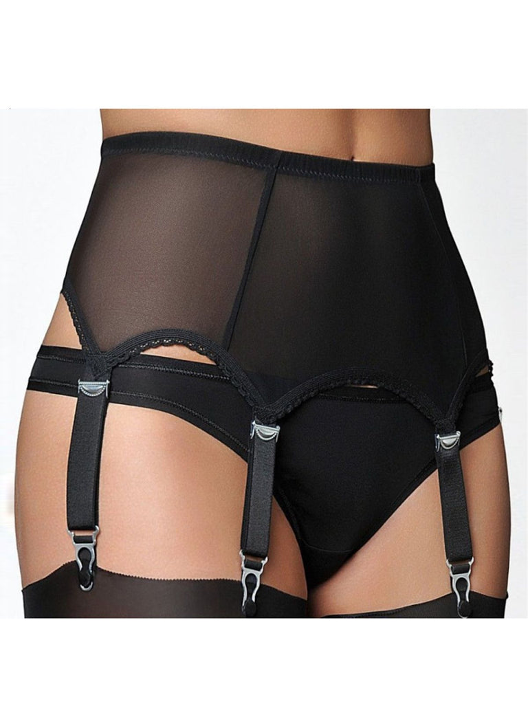 Rot Retro Netz 6 Gurte Strumpfgürtel