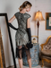 HELLGRAU 1920ER PAILLETTEN FRANSEN FLAPPER KLEID